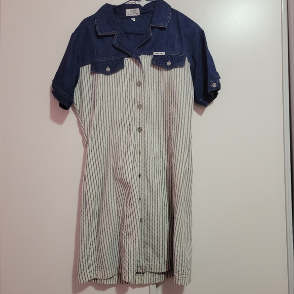 GUESS vintage collared denim dress - Picture 2 of 5